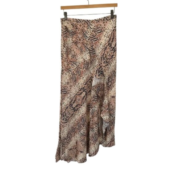 Womens Size 6 ALLSAINTS Raya Arietta Animal Print Ruffled Midi Maxi Skirt - Picture 6 of 10